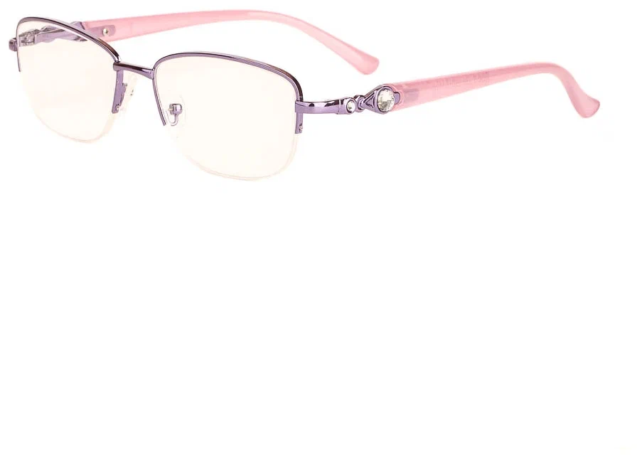 Готовые очки для чтения сиреневые с диоптриями +3.25 футляр