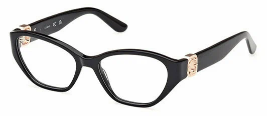 Женская оправа для очков Guess GU 50119 001, цвет: черный, кошачий глаз, ацетат