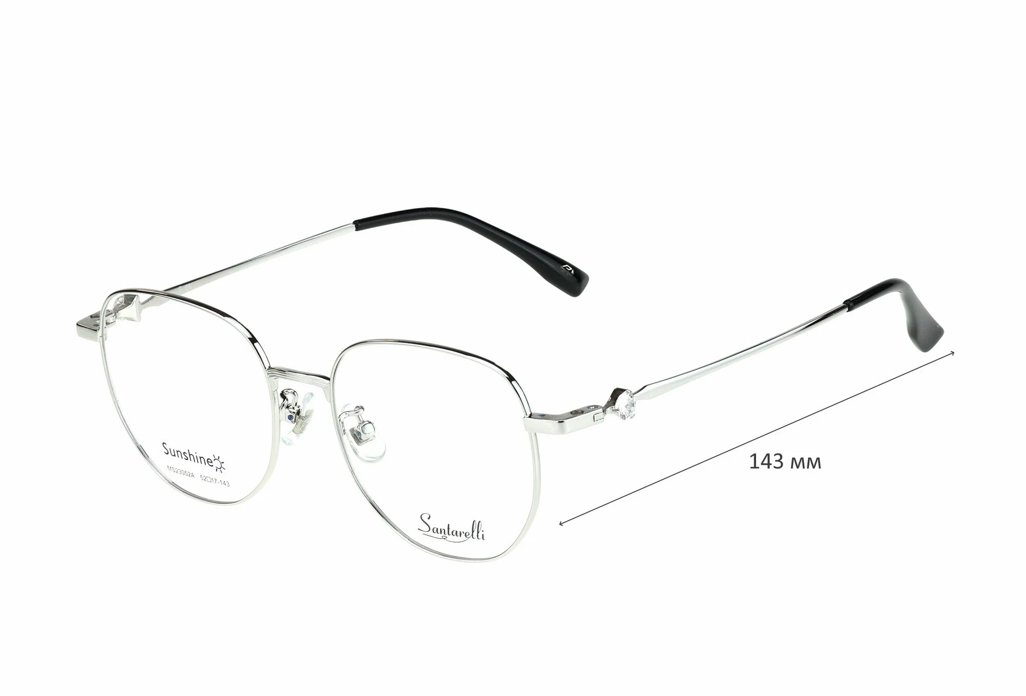 Готовые очки для зрения с насадкой и футляром на магните SANTARELLI мод. 23052 Цвет 4 с линзами ECOPLUS 1.56 HMC -0.25 РЦ 58-60