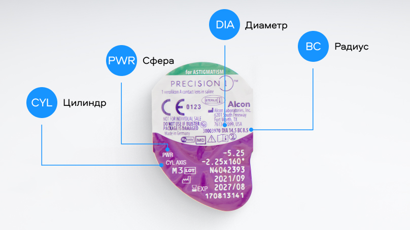 PRECISION1 for ASTIGMATISM (30 линз)