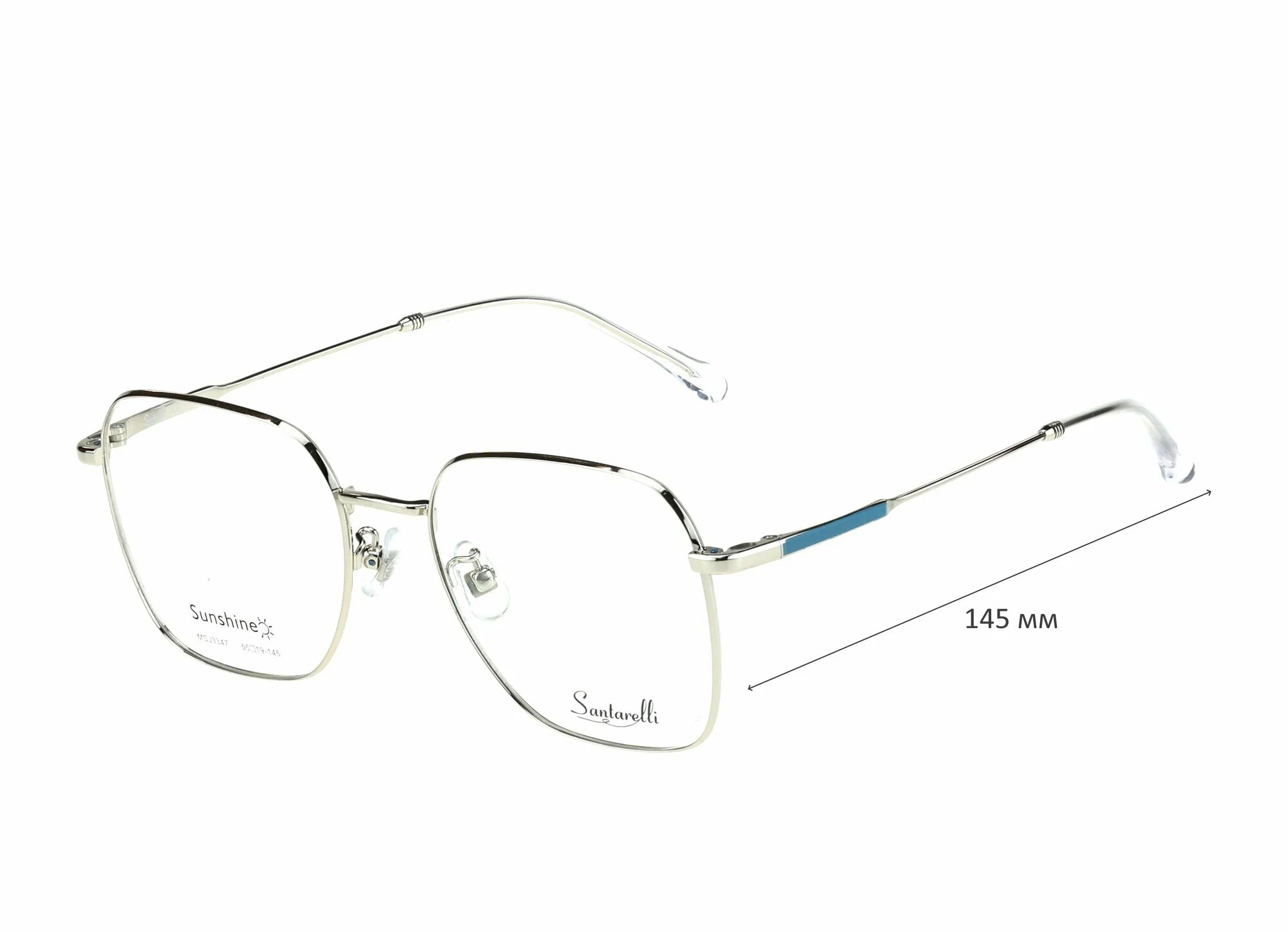 Готовые очки для зрения с насадкой и футляром на магните SANTARELLI мод. 3347 Цвет 20 с линзами ECOPLUS 1.56 HMC -0.50 РЦ 64-66