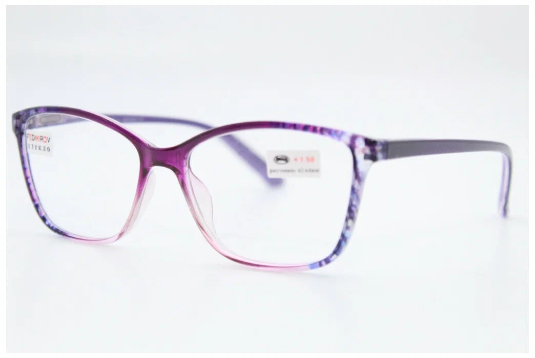 Готовые Готовые очки для зрения со стеклянными линзами (сиреневые)