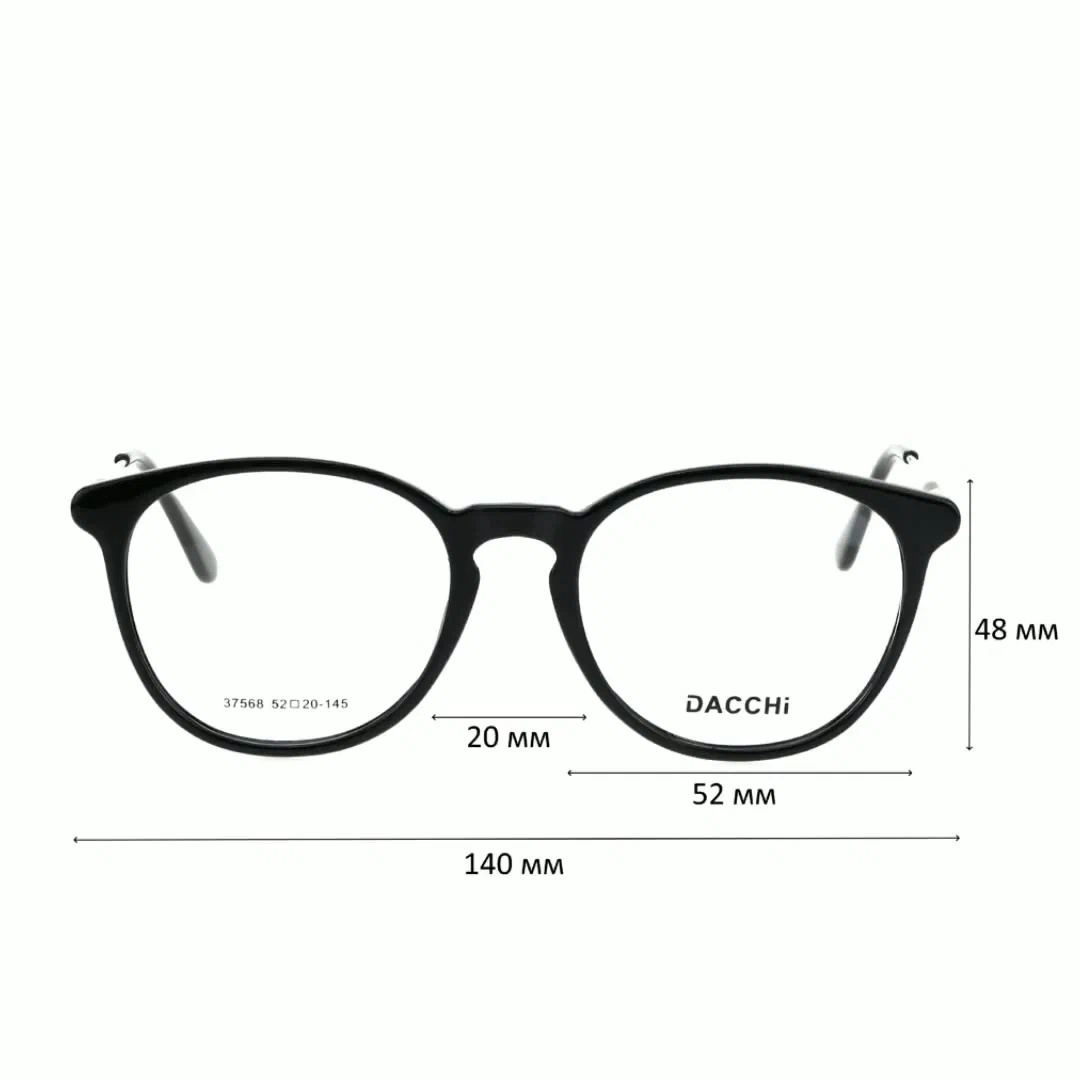 Готовые очки для зрения с футляром-змейка DACCHI мод. 37568 Цвет 2 с линзами ECOPLUS 1.50 UC -2.50 РЦ 60-62