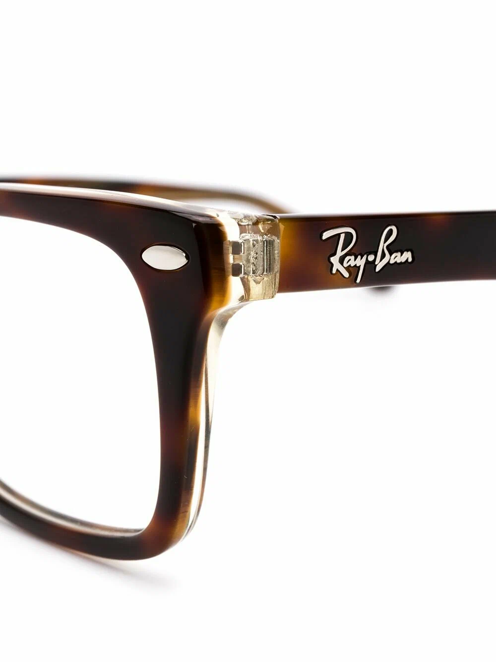 Ray-Ban - очки черепахового цвета в квадратной оправе - Унисекс - 53 - Коричневый