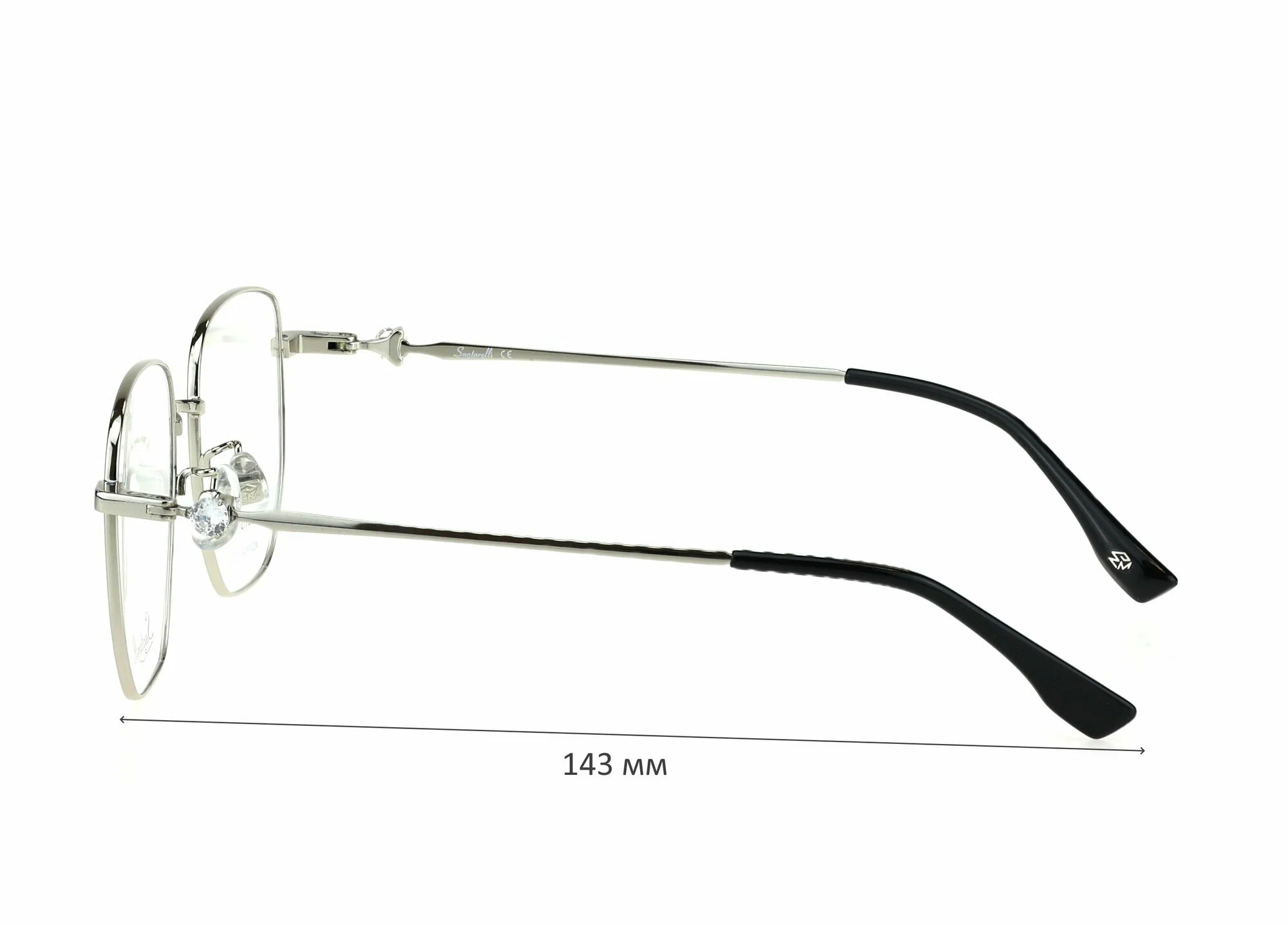 Готовые очки для зрения с насадкой и футляром на магните SANTARELLI мод. 23053 Цвет 4 с линзами ECOPLUS 1.56 HMC -1.00 РЦ 60-62