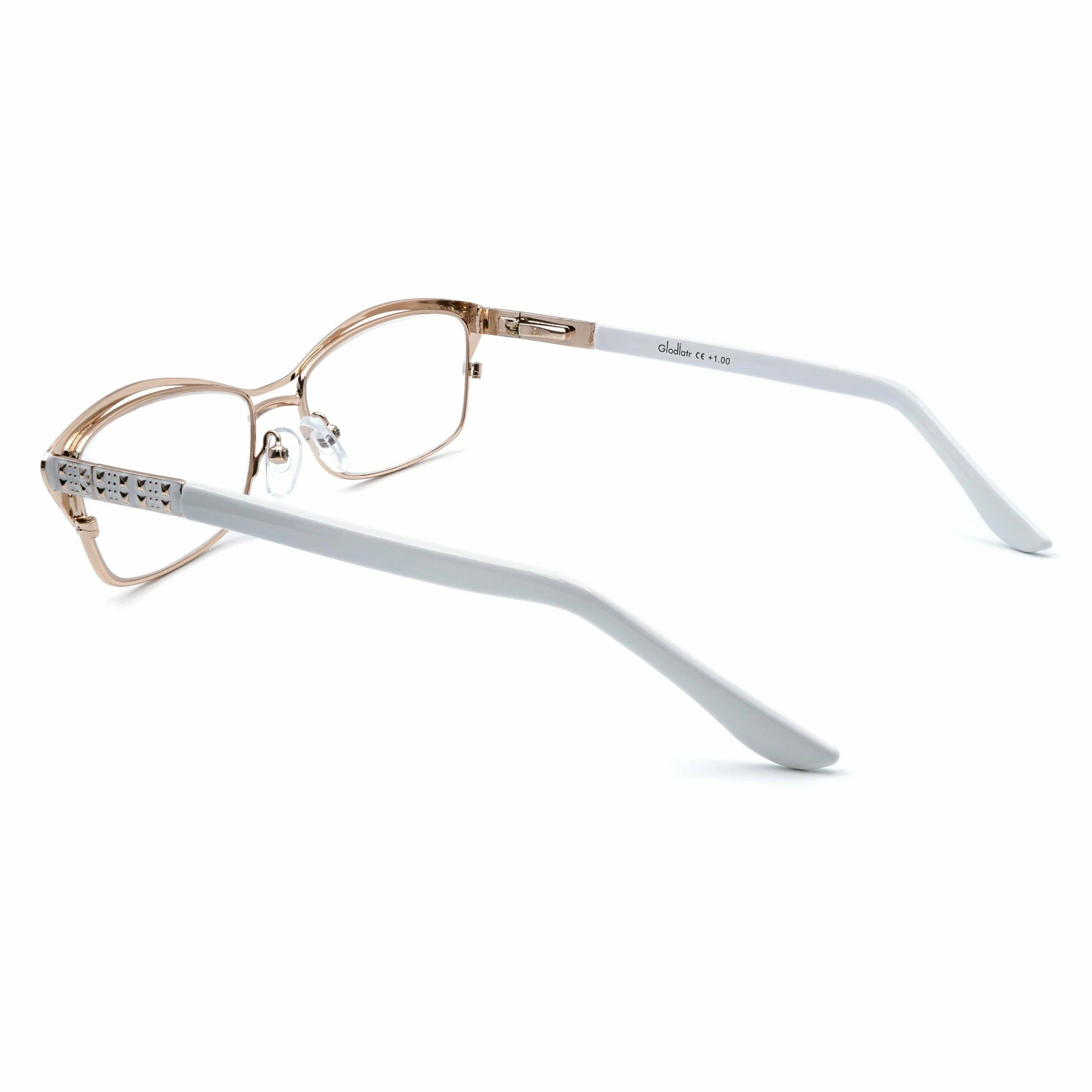 Готовые Готовые очки для зрения с диоптриями корригирующие женские G1179 белый, металл/очки для чтения для дали, РЦ62-64,-3.00