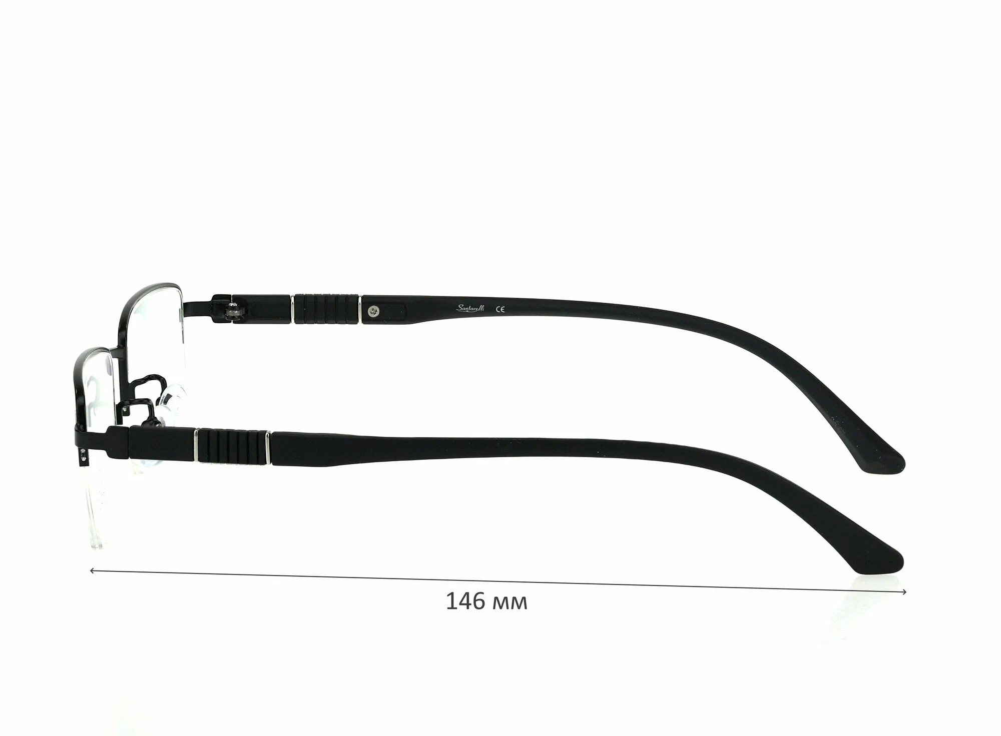 Готовые очки для зрения с футляром на магните SANTARELLI мод. 1121 Цвет 1 с линзами ECOPLUS 1.56 HMC -0.25 РЦ 64-66