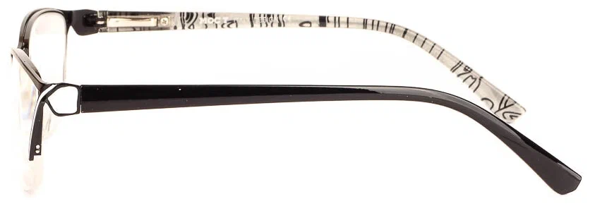 Готовые очки для чтения черные с диоптриями +6.00 футляр