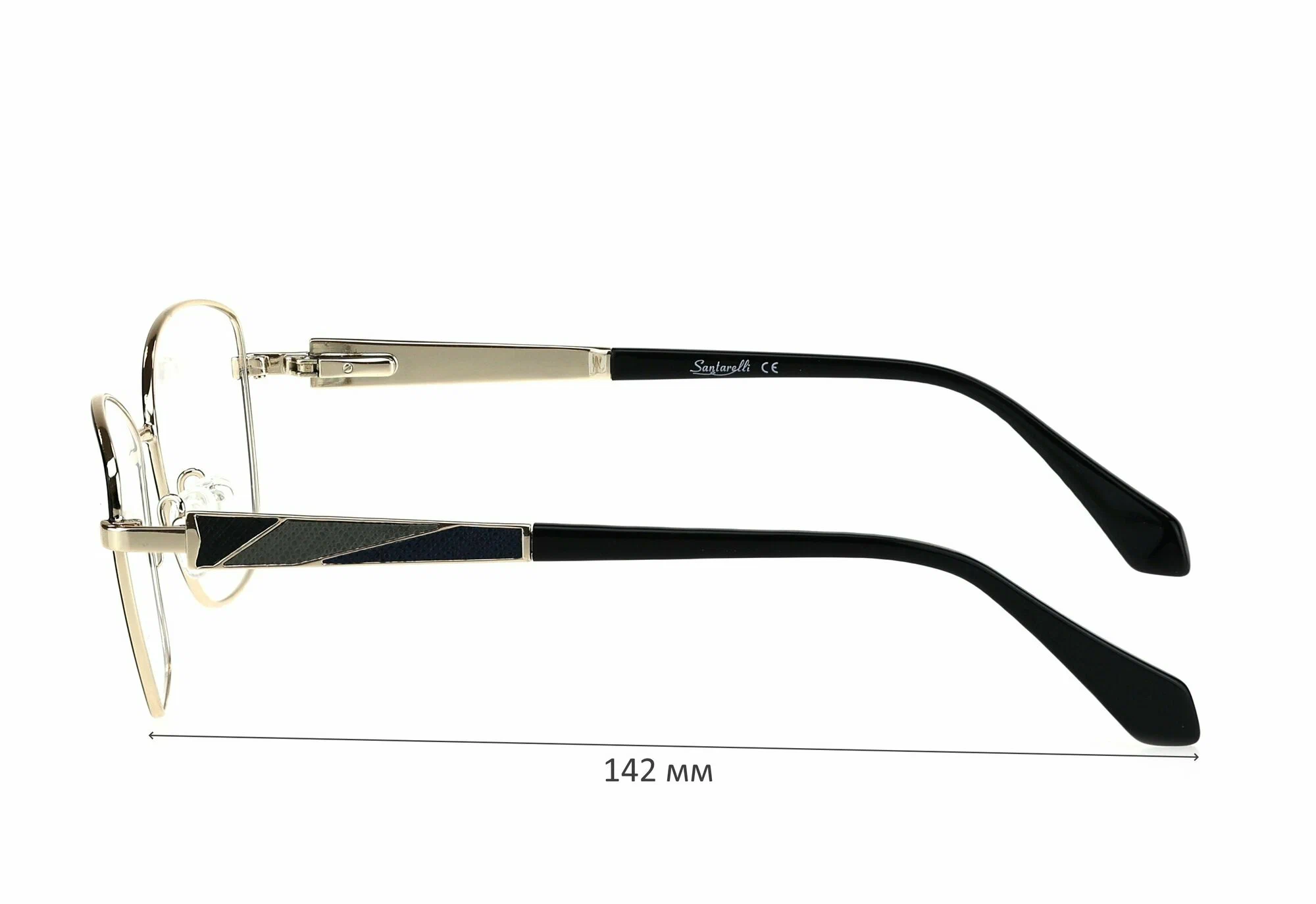 Готовые очки для зрения с футляром на магните SANTARELLI мод. 2478 Цвет 1 с линзами ECOPLUS 1.56 HMC -3.75 РЦ 64-66