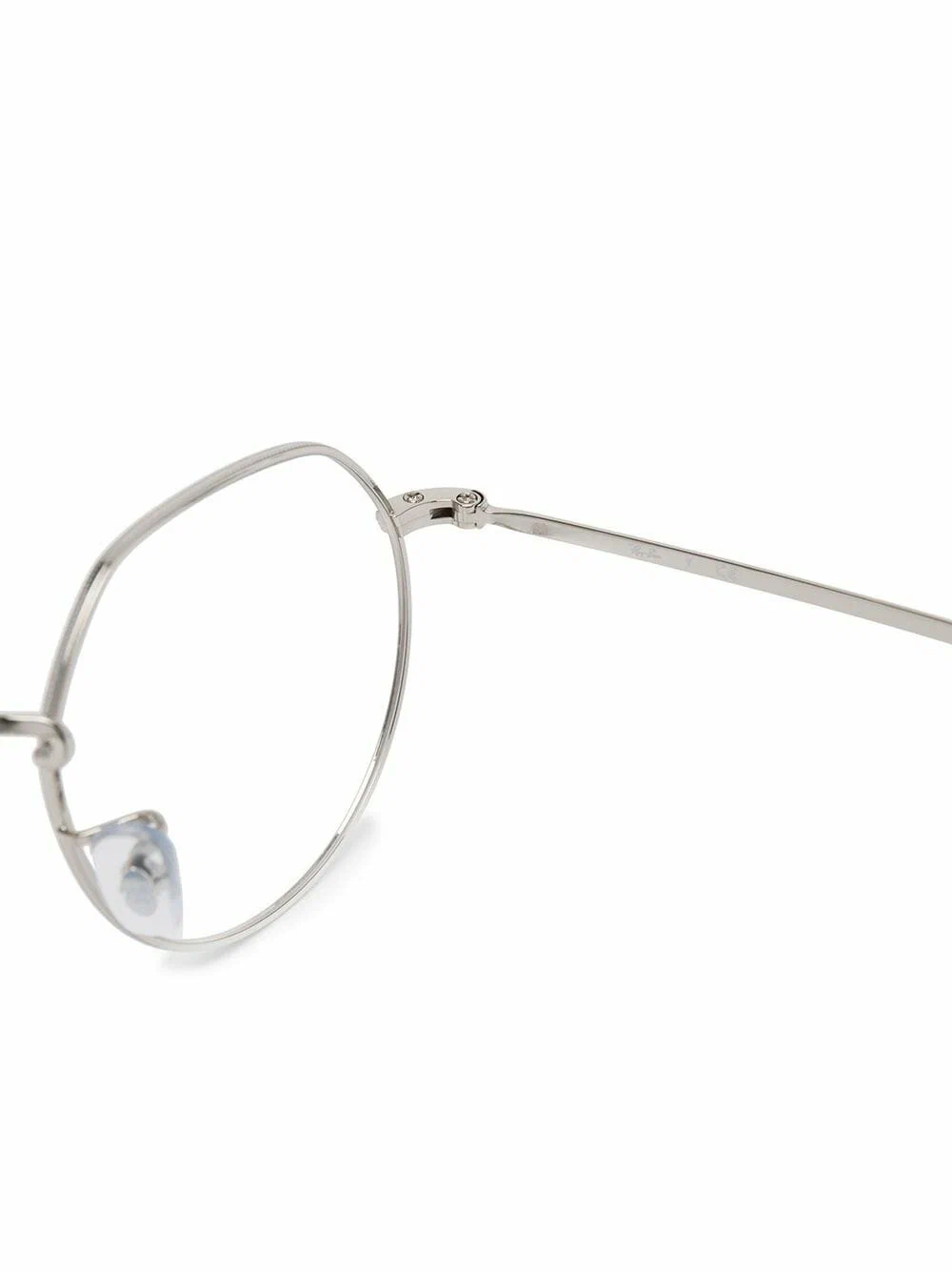 Ray-Ban - очки в круглой оправе с прозрачными линзами - Унисекс - 51 - Серебряный