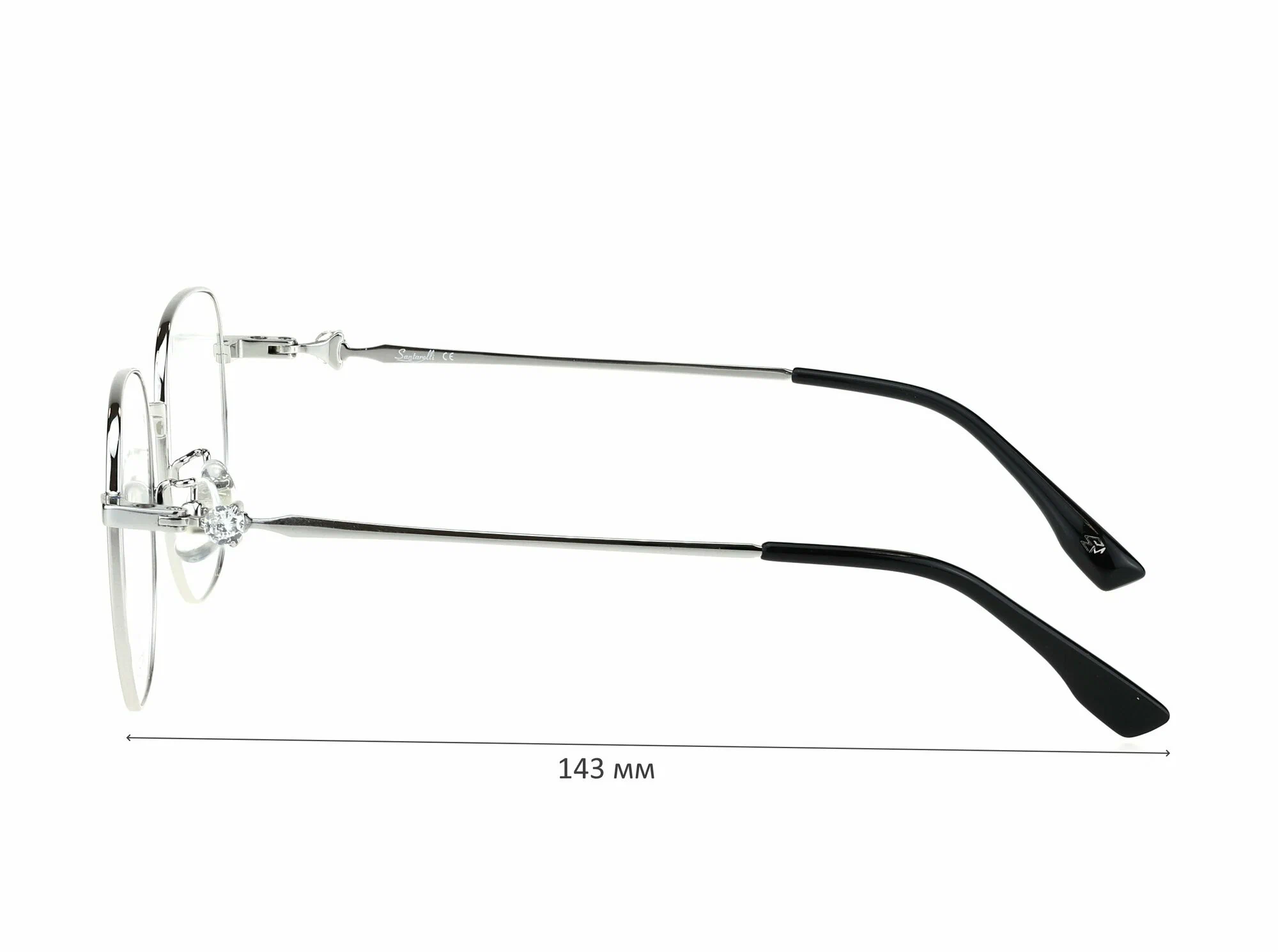 Готовые очки для зрения с насадкой и футляром на магните SANTARELLI мод. 23052 Цвет 4 с линзами ECOPLUS 1.56 HMC -0.25 РЦ 58-60