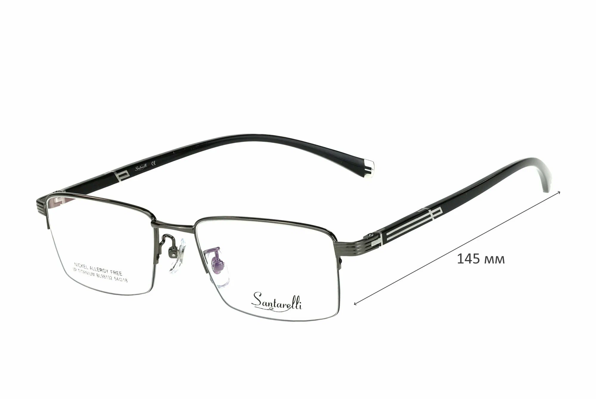 Готовые очки для зрения с футляром на магните SANTARELLI мод. 98132 Цвет 2 с линзами ECOPLUS 1.56 HMC -0.50 РЦ 64-66