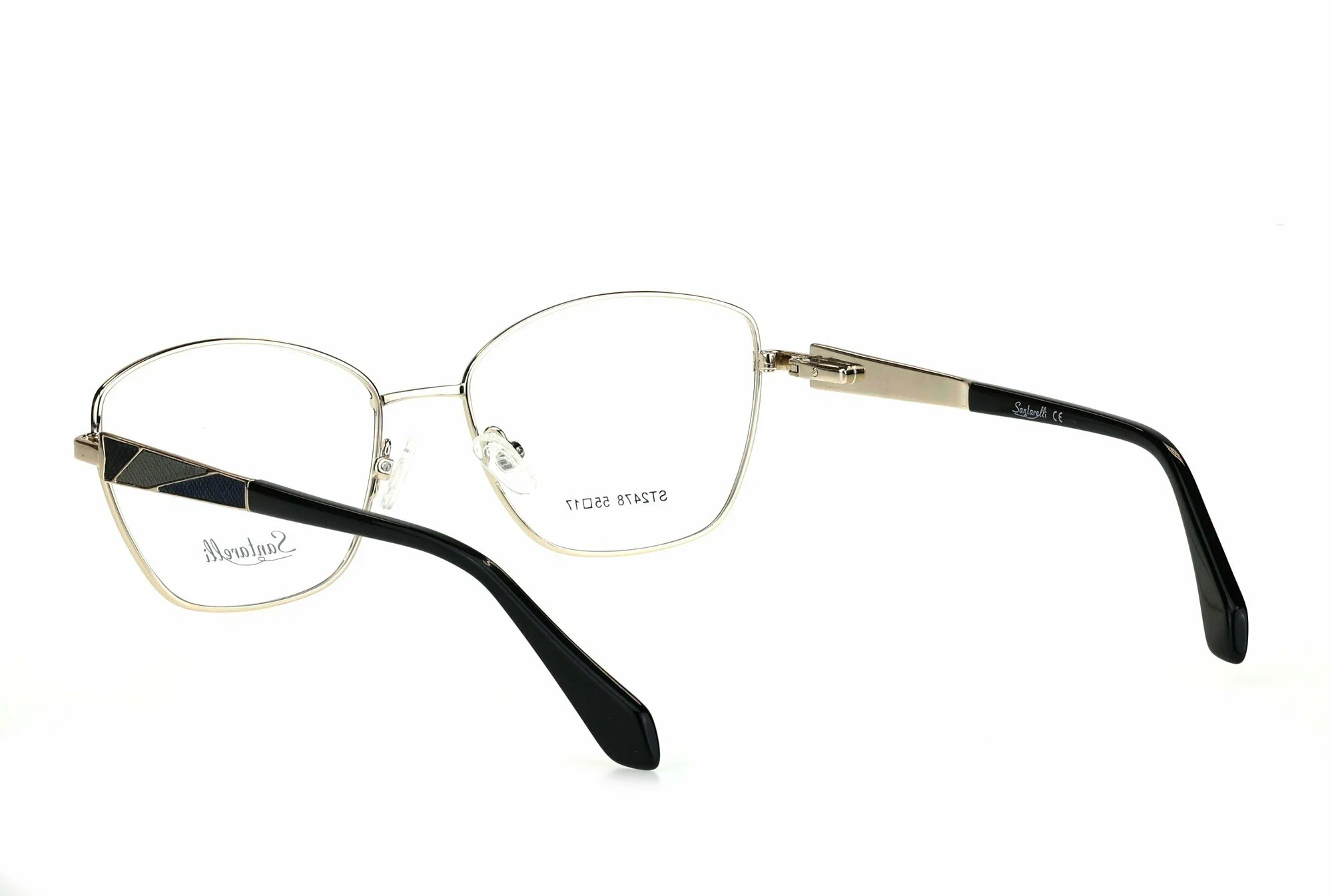 Готовые очки для зрения с футляром на магните SANTARELLI мод. 2478 Цвет 1 с линзами ECOPLUS 1.56 HMC -3.75 РЦ 64-66